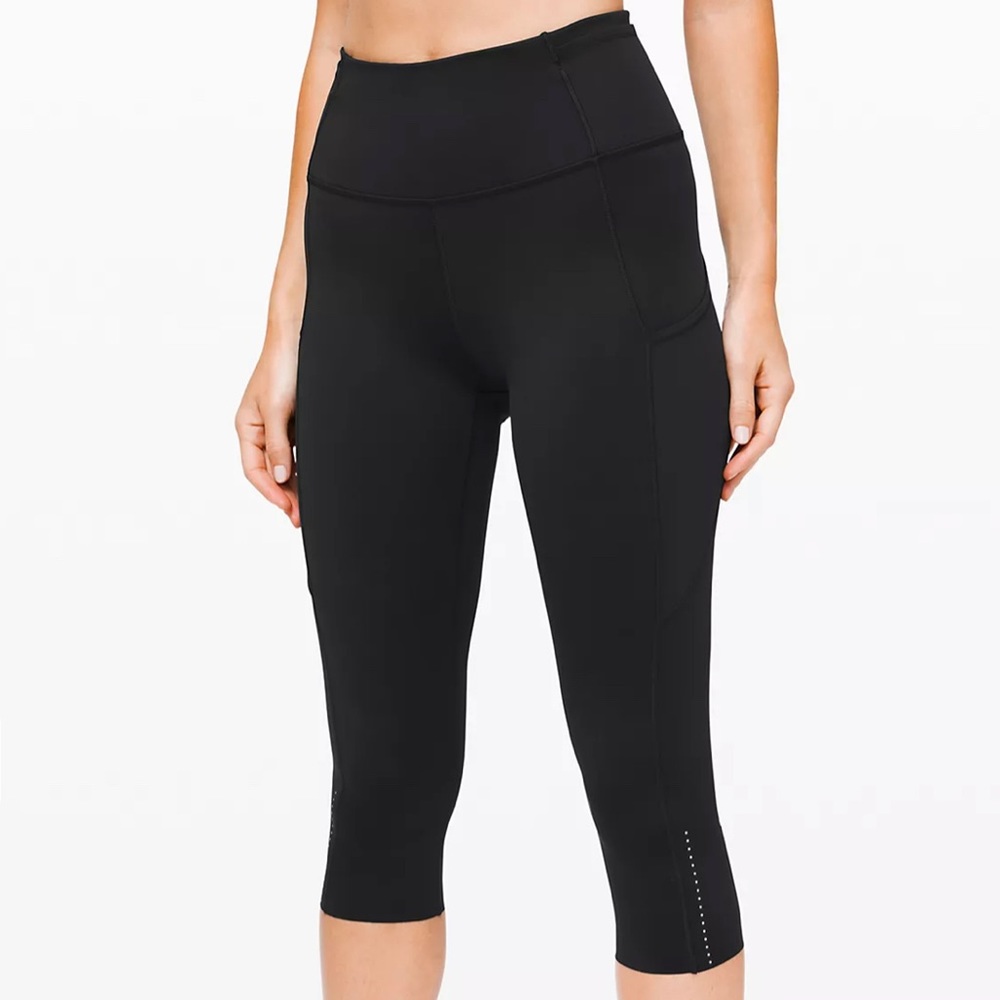 Fast and Free High-Rise Crop 19" 
Reflective Nulux